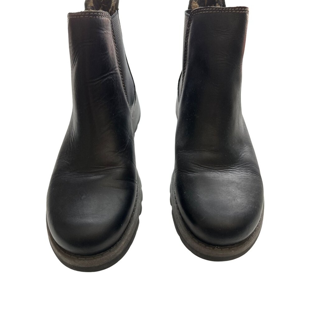 Women's Black Ankle Boots - Picture 4 of 12